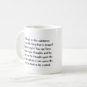 Mug Il y a une substance de pensée dont toutes les (Devant gauche)