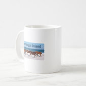 Mug Île d'Assateague (poneys sur le logo de plage) (Devant gauche)