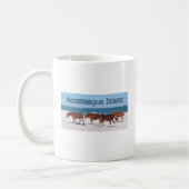 Mug Île d'Assateague (poneys sur le logo de plage) (Gauche)