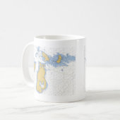 Mug Île de castor, diagramme nautique de MI (Devant gauche)