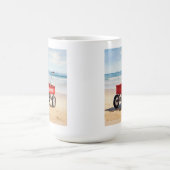 Mug Île de Fire Island chariot rouge plage de sable LI (Centre)