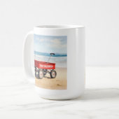 Mug Île de Fire Island chariot rouge plage de sable LI (Devant gauche)