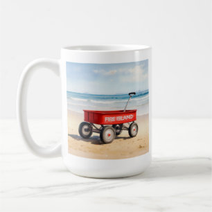 Mug Île de Fire Island chariot rouge plage de sable LI