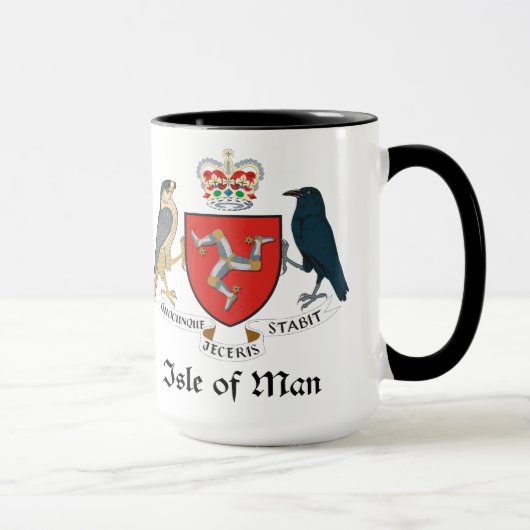 Mug ÎLE DE MAN - emblème/drapeau/symbole/manteau des (Droite)