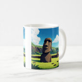 Mug Île de Pâques Chili Moai Voyage (Devant droit)