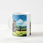 Mug Île de Pâques Chili Moai Voyage (Devant gauche)
