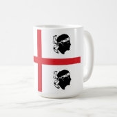 Mug île de région de l'Italie de drapeau de la (Devant droit)