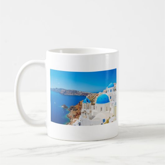 Mug Île de Santorini - caldeira, Grèce (Gauche)