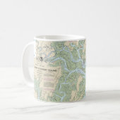 Mug Ile de Tybee à Doboy Sound Graphique nautique 1150 (Devant gauche)
