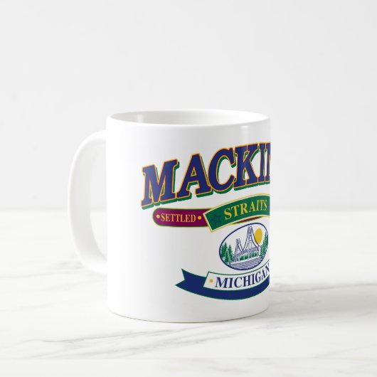 Mug Île Mackinac - Les détroits (Devant gauche)