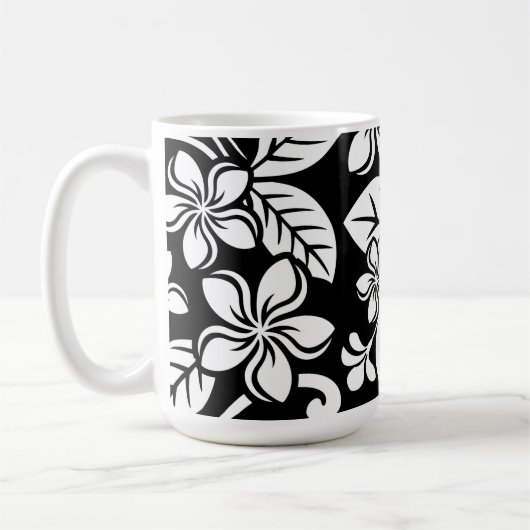 MUG ÎLE PLUMERIA (NOIR) (Gauche)