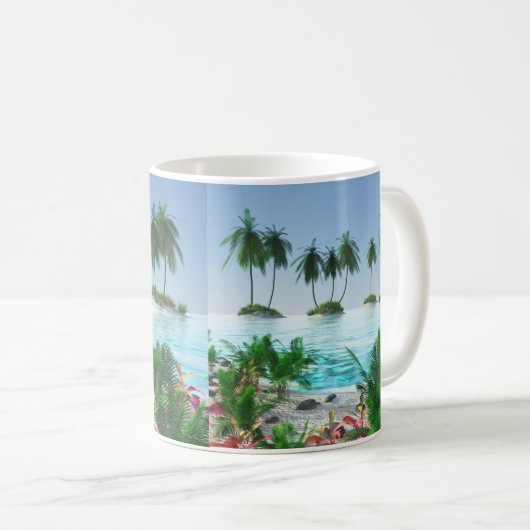 Mug Île tropicale de paradis (Devant droit)