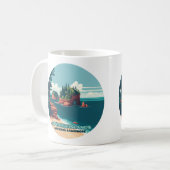 Mug Iles Apôtres National Lakeshore Wisconsin Rétro (Devant gauche)