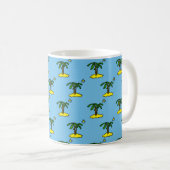 Mug Îles avec Palm Trees Motif Design (Devant droit)