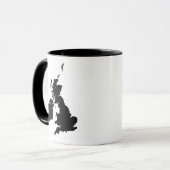 Mug Îles britanniques - Noir (Devant gauche)