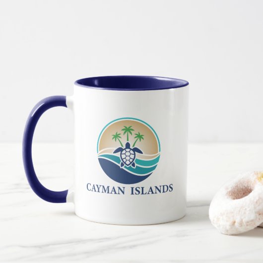 Mug Îles Caïmans Caraïbes (Avec donut)