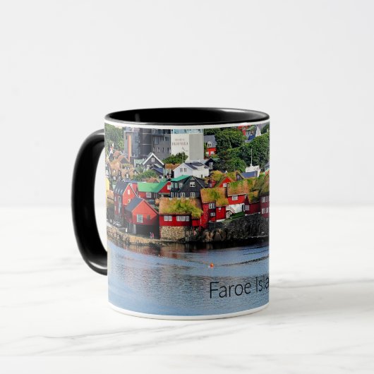 Mug Îles Féroé, vue panoramique sur Torshavn (Devant gauche)