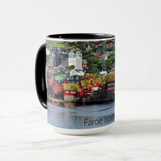 Mug Îles Féroé, vue panoramique sur Torshavn (Devant gauche)