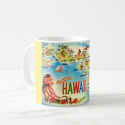 Mug Îles Hawaïennes Vintage (Devant gauche)