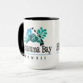 Mug Îles Hawaii, tortue et fleur d'Hibiscus (Devant gauche)