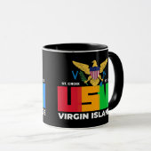 Mug Îles Vierges américaines Sainte-Croix USVI Tropica (Devant droit)
