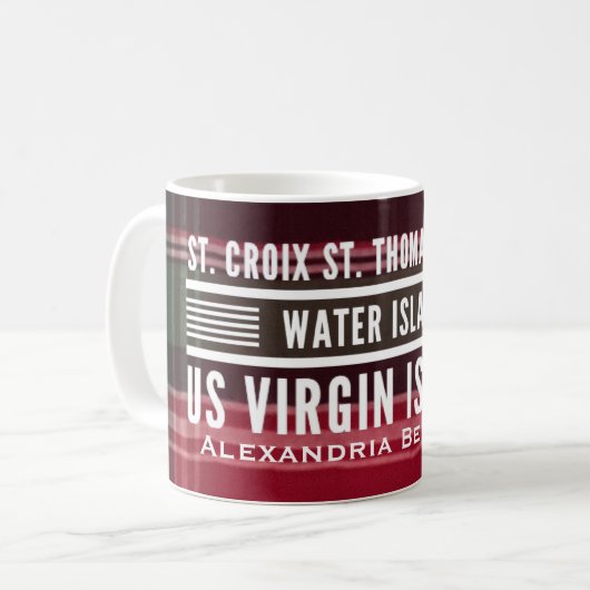 Mug Îles Vierges américaines USVI Caraïbes Madras Pers (Devant gauche)