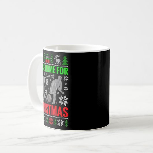 Mug I'll Be Home For Christmas Baseball Funny Xmas (Devant gauche)