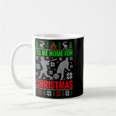 Mug I'll Be Home For Christmas Baseball Funny Xmas (Gauche)