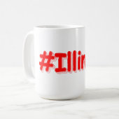 Mug "#Illinois" Joli Design. Commandez dès maintenant  (Devant gauche)
