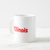 Mug "#Illinois" Joli Design. Commandez dès maintenant  (Devant gauche)