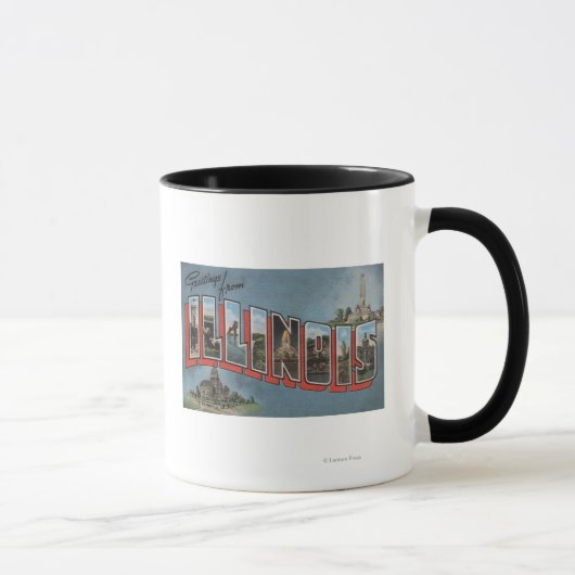 Mug IllinoisGrandes lettres ScènesIllinois (Droite)