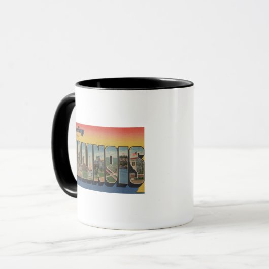 Mug IllinoisGrandes lettres ScènesIllinois 2 (Devant gauche)