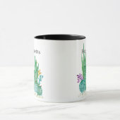 Mug Illu floral de désert de fleurs de cactus (Centre)