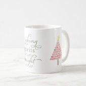 Mug Illuminer les esprits Gingham Arbres de Noël (Devant droit)