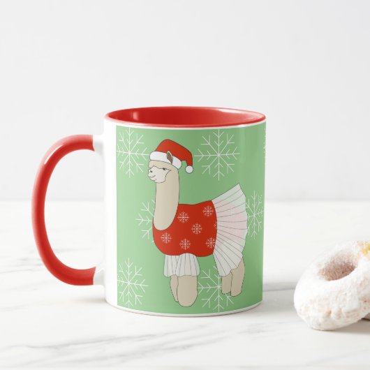 Mug illusima Ballerina Lama Noël Snowflakes (Avec donut)