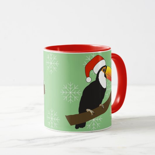 Mug illusima Toucan Noël Snowflakes (Devant droit)
