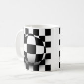 Mug Illusion À damiers (Devant gauche)