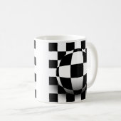 Mug Illusion damier (Devant droit)