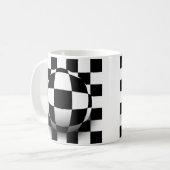 Mug Illusion damier (Devant gauche)