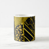 Mug Illusion de texture du triangle noir or (Centre)