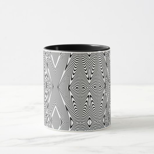 Mug Illusion d'optique 11 Design Abstrait (Centre)