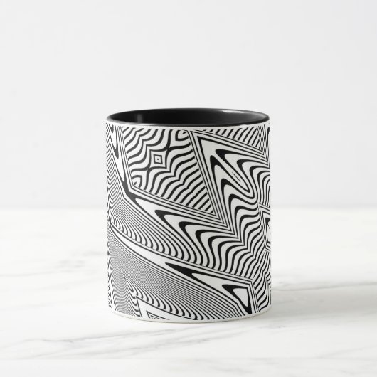 Mug Illusion d'optique 14 Conception Abstraite (Centre)