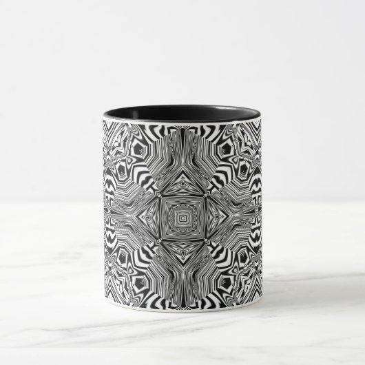Mug Illusion d'optique 4 Design Abstrait (Centre)