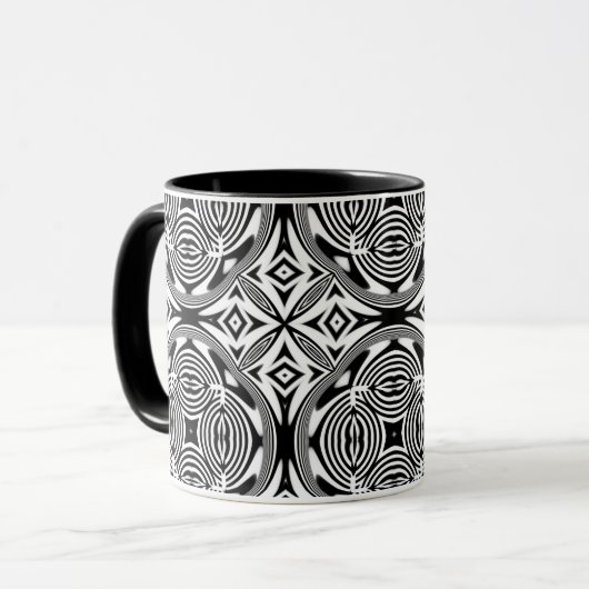 Mug Illusion d'optique 7 Conception Abstraite (Devant gauche)