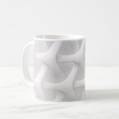 Mug Illusion d'optique blanche et grise (Devant gauche)