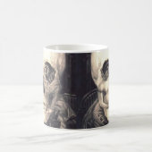 Mug Illusion optique d'amour de crâne rétro (Centre)