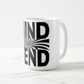 Mug Illusion optique de pliage mental noir et blanc (Devant droit)