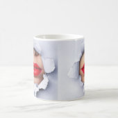 Mug Illusion optique des lèvres et du nez (Centre)