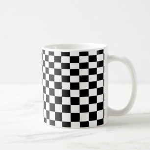 Mug Illusion optique Vérificateurs noir et blanc