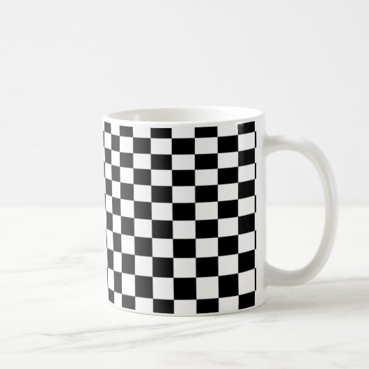 Mug Illusion optique Vérificateurs noir et blanc (Droite)